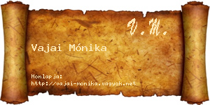 Vajai Mónika névjegykártya